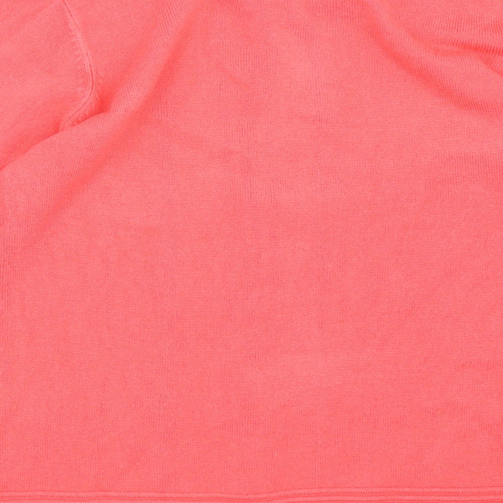 Text Womens Pink   Cardigan Jumper Size S