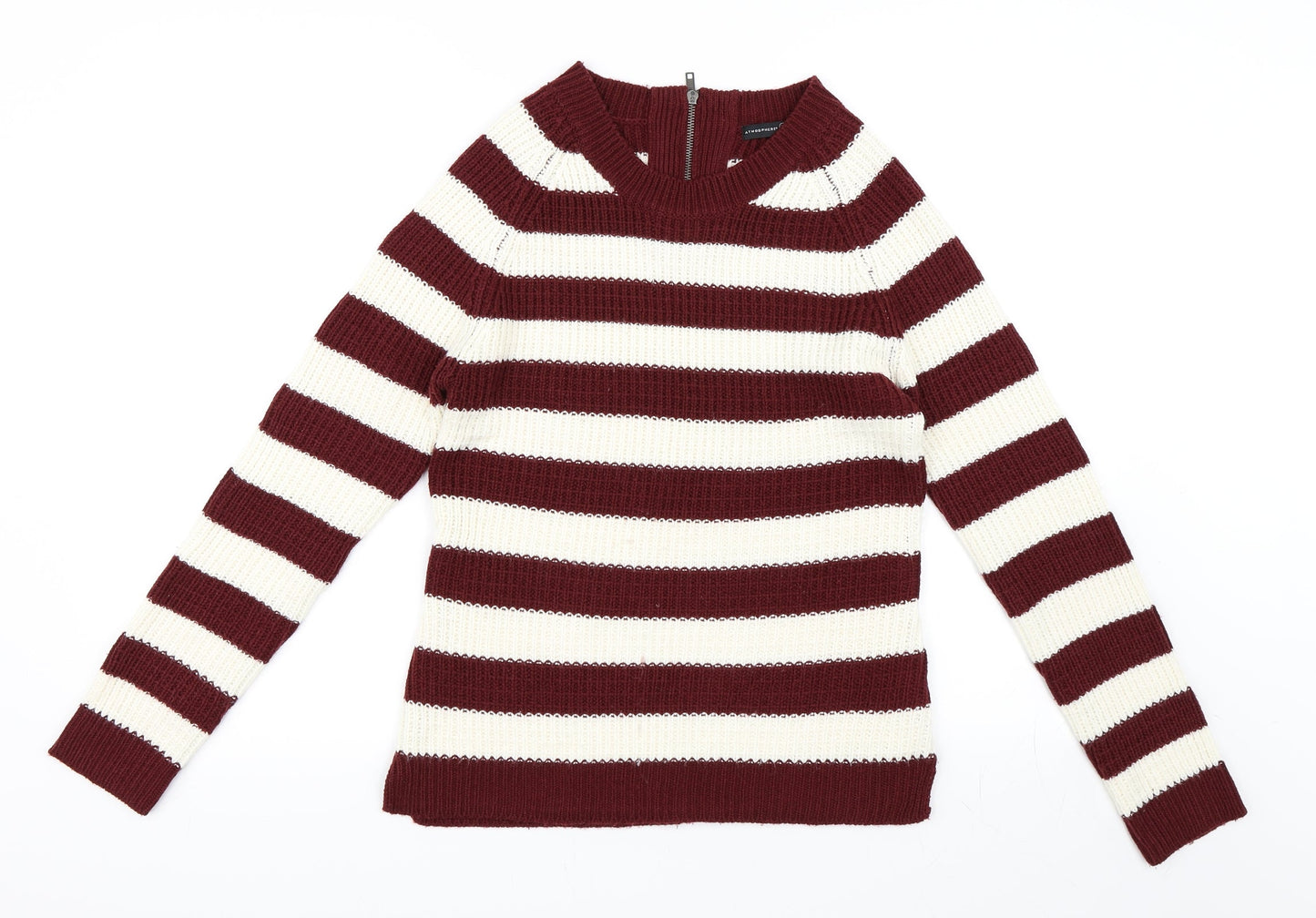 Atmosphere Womens Red Striped  Pullover Jumper Size 12