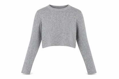 Front view of Topshop women’s grey jumper, size UK 8