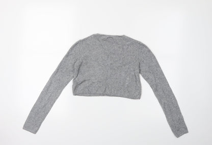Back view of Topshop women’s grey jumper, size UK 8