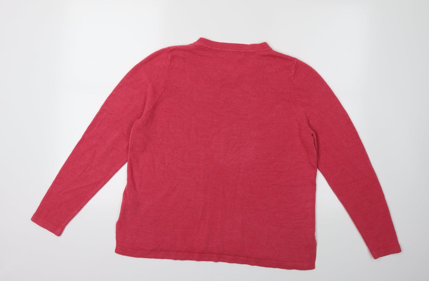 Marks and Spencer Womens Pink  Knit Pullover Jumper Size 14