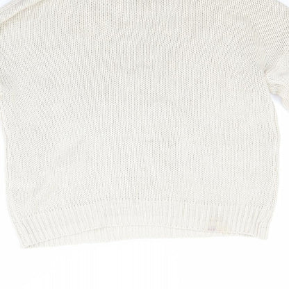Brand and care label for George women’s beige jumper, size S