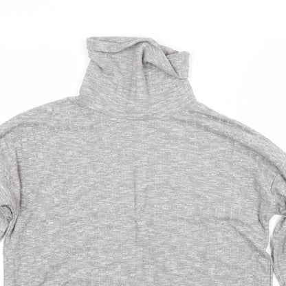 Close-up detail of Warehouse women’s grey jumper, size M