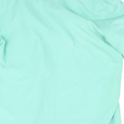 Brand and care label for Finesse women’s green jacket coat, size UK 10