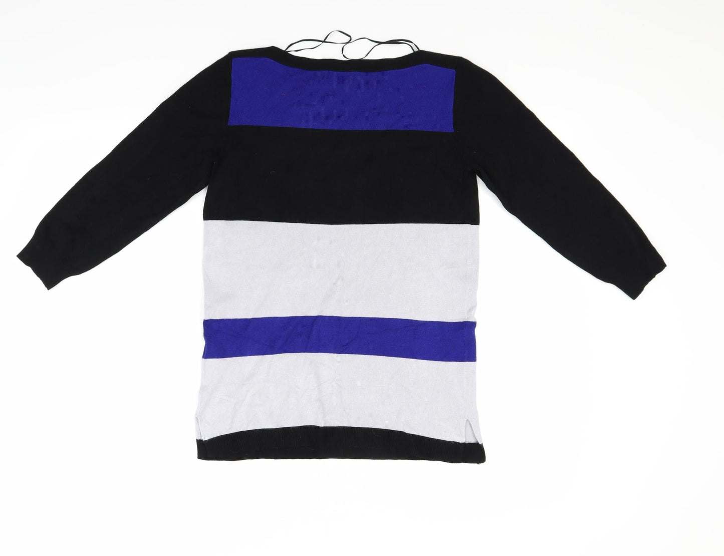 Papaya Womens Blue Striped  Pullover Jumper Size 8