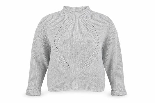 Front view of Primark women’s grey jumper, size UK 14