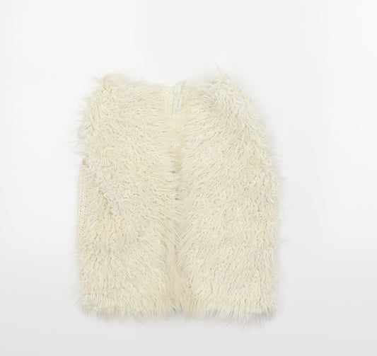 Preworn Girls Beige   Gilet Coat Size 5-6 Years