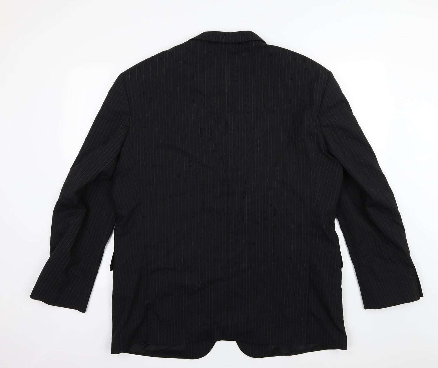 Weil Mens Black Striped  Jacket Suit Jacket Size 44