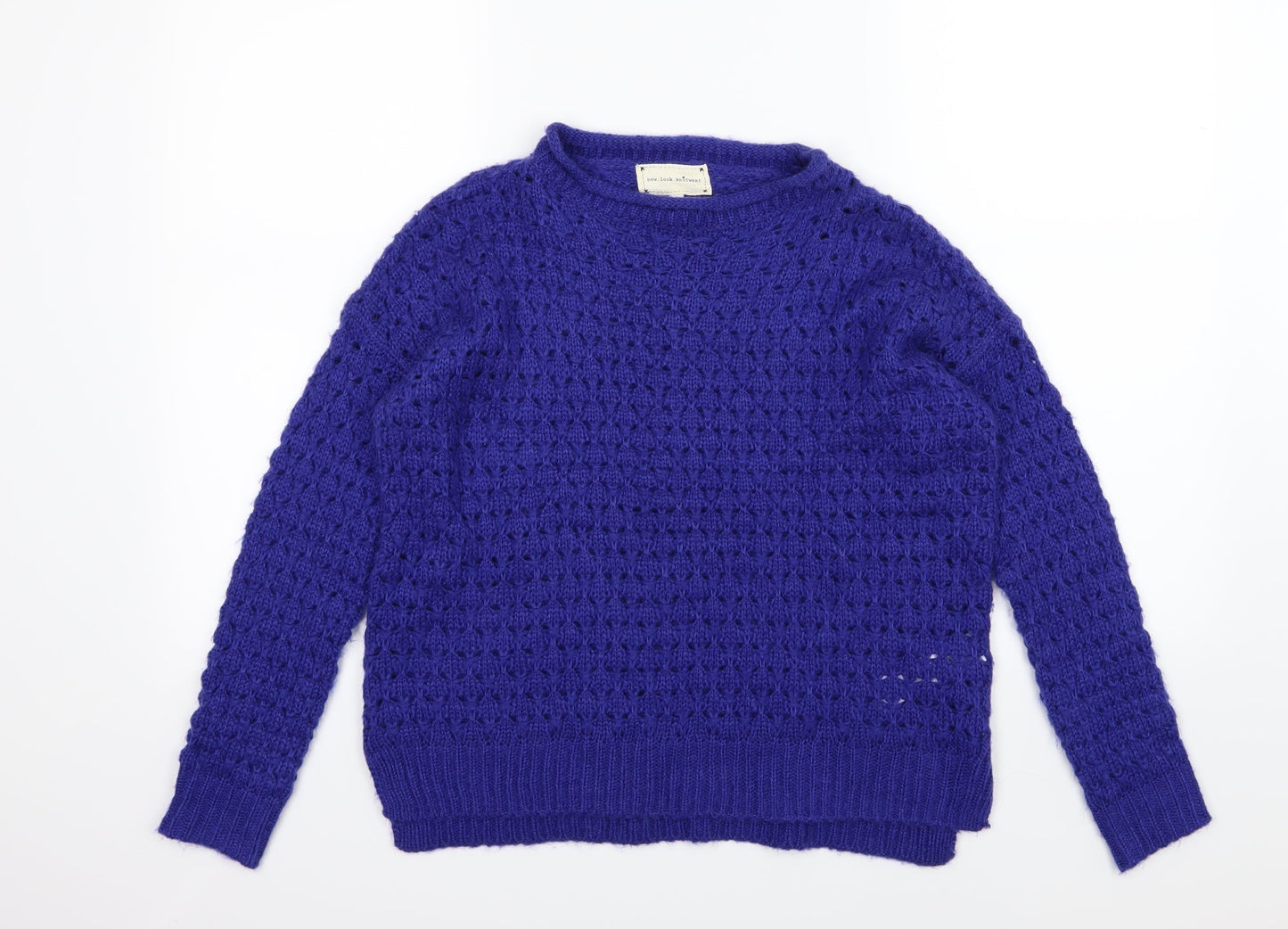 New Look Womens Blue  Knit Pullover Jumper Size 10
