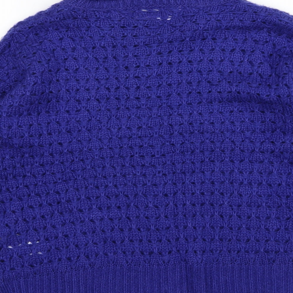New Look Womens Blue  Knit Pullover Jumper Size 10