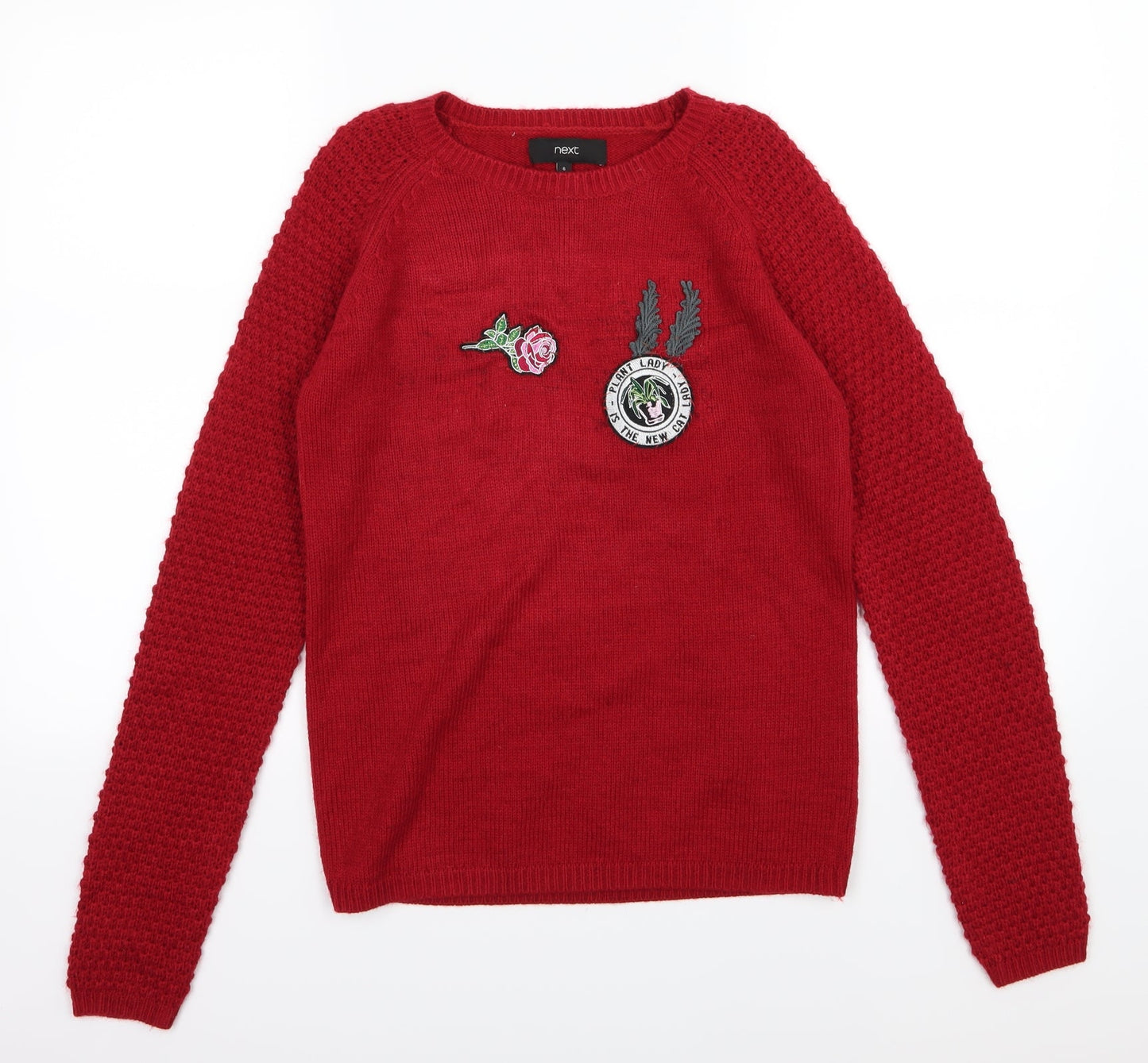 NEXT Womens Red  Knit Pullover Jumper Size 6