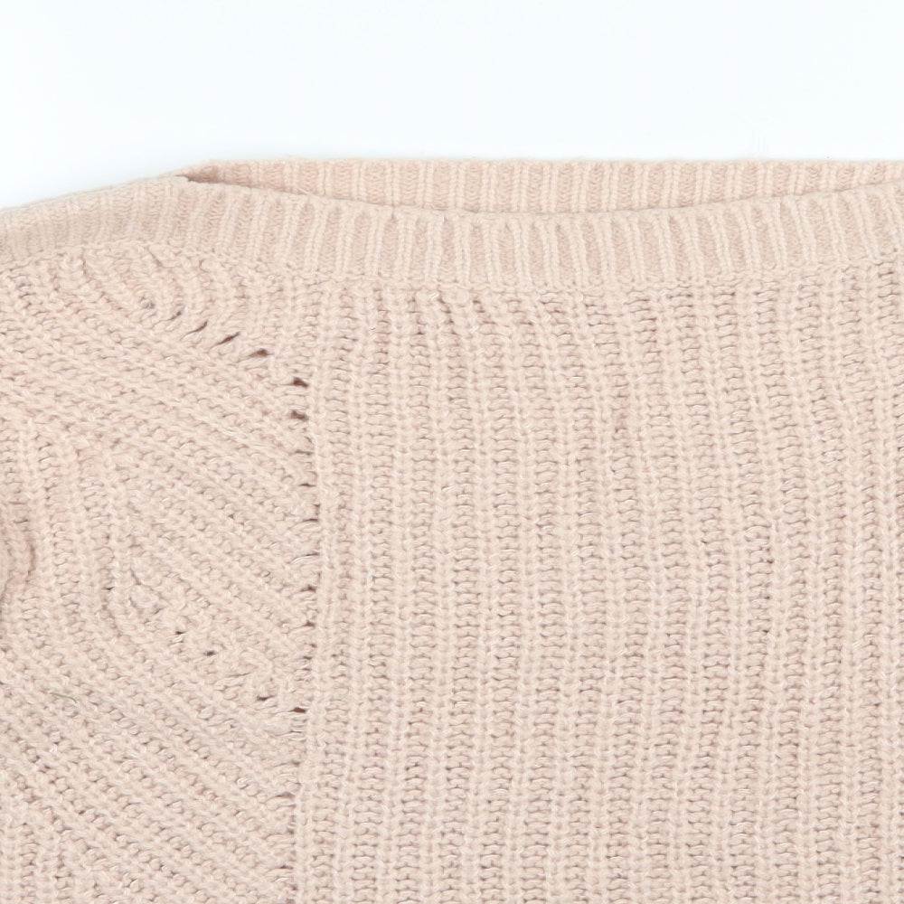 George Womens Pink  Knit Pullover Jumper Size L