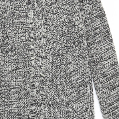 Close-up detail of Forever 21 women’s grey cardigan jumper, size S