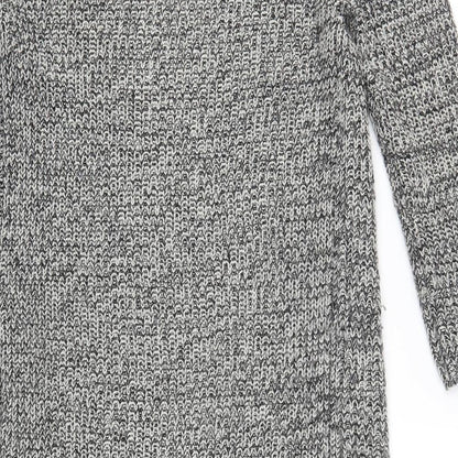 Brand and care label for Forever 21 women’s grey cardigan jumper, size S