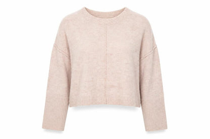 Front view of Topshop women’s pink jumper, size UK 4