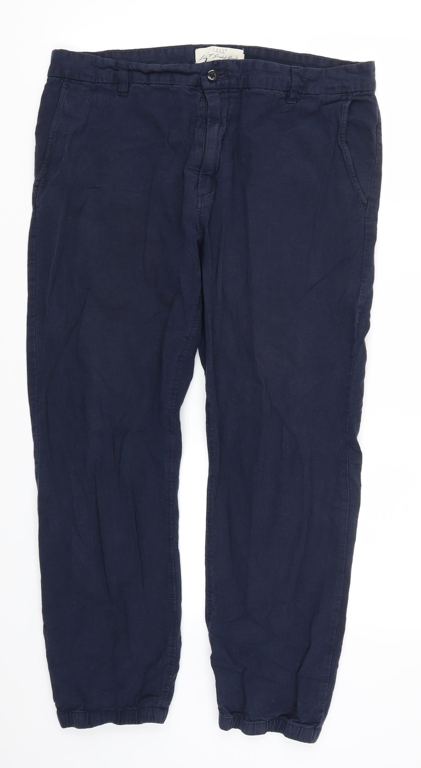 H&M Womens Blue   Trousers  Size 8 L27 in