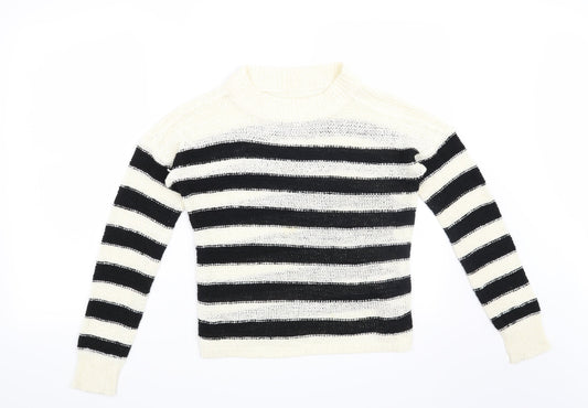 Atmosphere Womens Beige Striped  Pullover Jumper Size 10