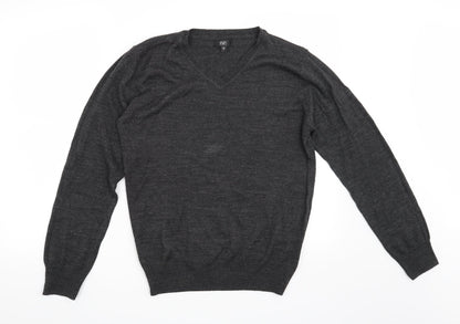 Additional front view of F&F men’s grey henley jumper, size S