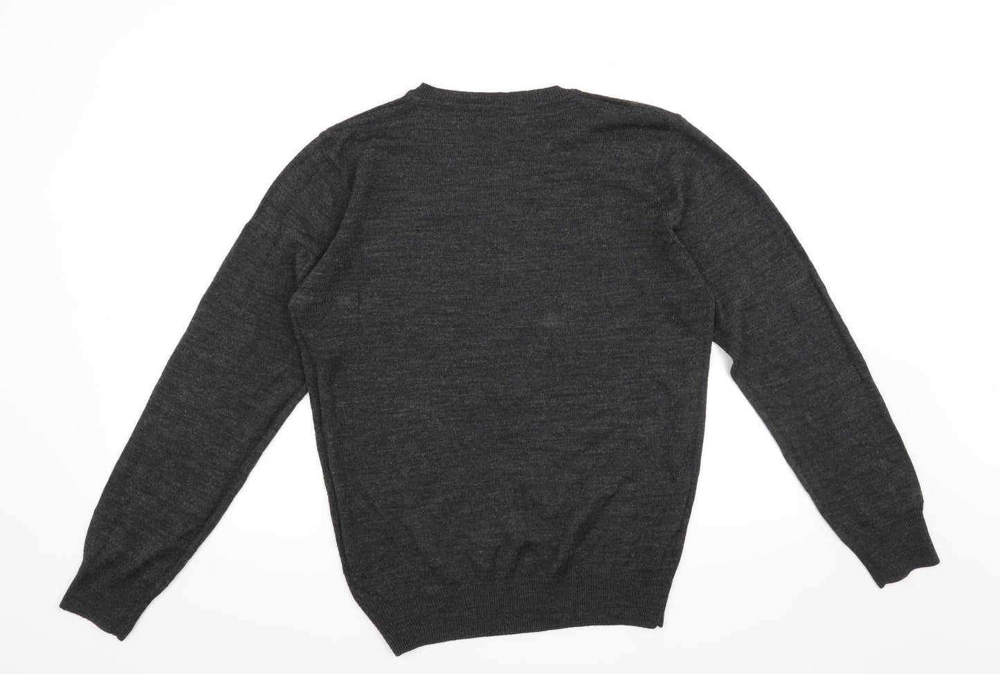 F&F Mens Grey   Henley Jumper Size S
