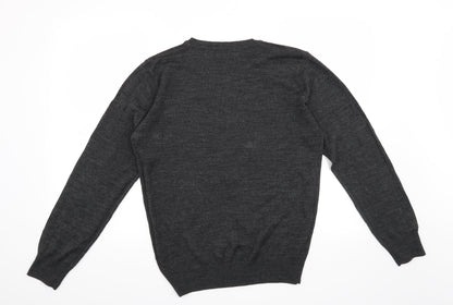 Back view of F&F men’s grey henley jumper, size S