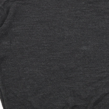 Brand and care label for F&F men’s grey henley jumper, size S