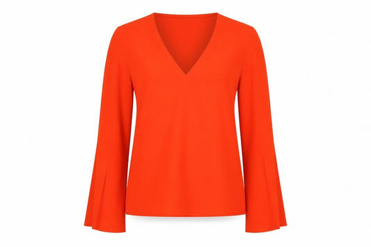 Topshop Womens Red   Basic Blouse Size 4