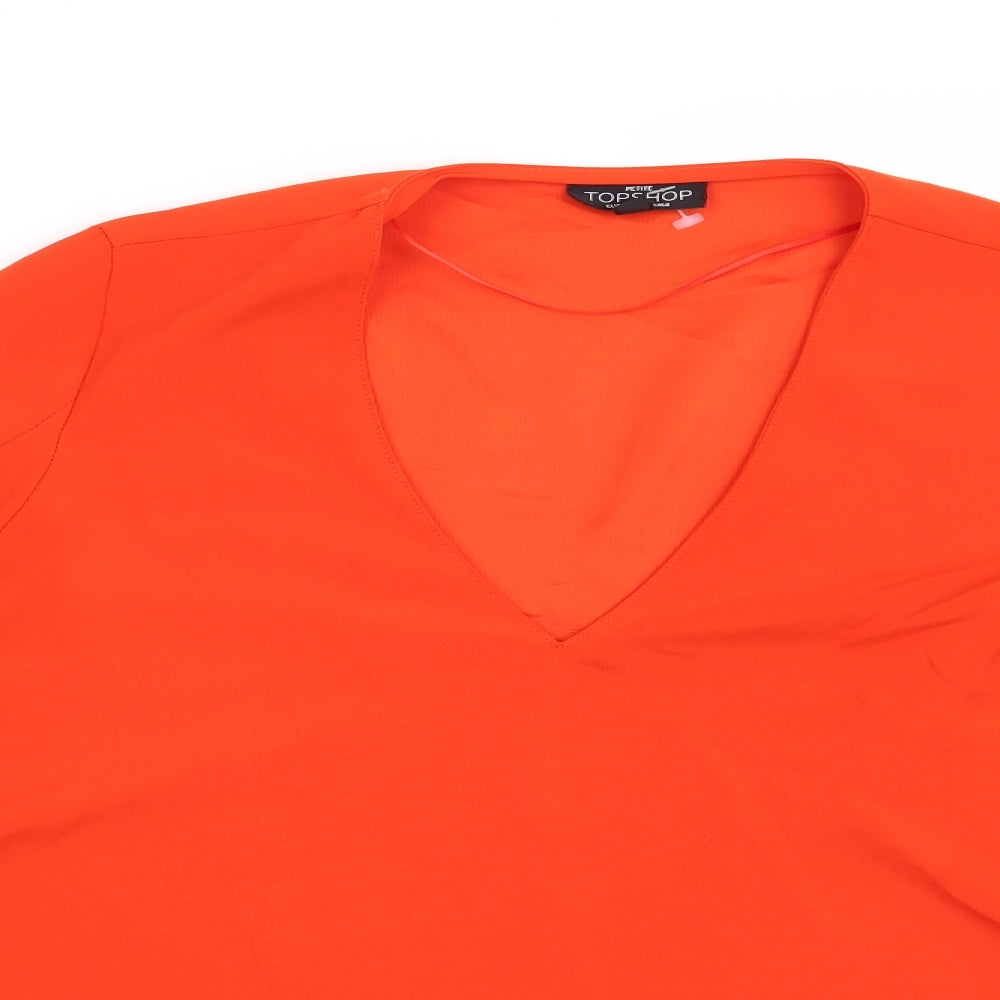 Topshop Womens Red   Basic Blouse Size 4