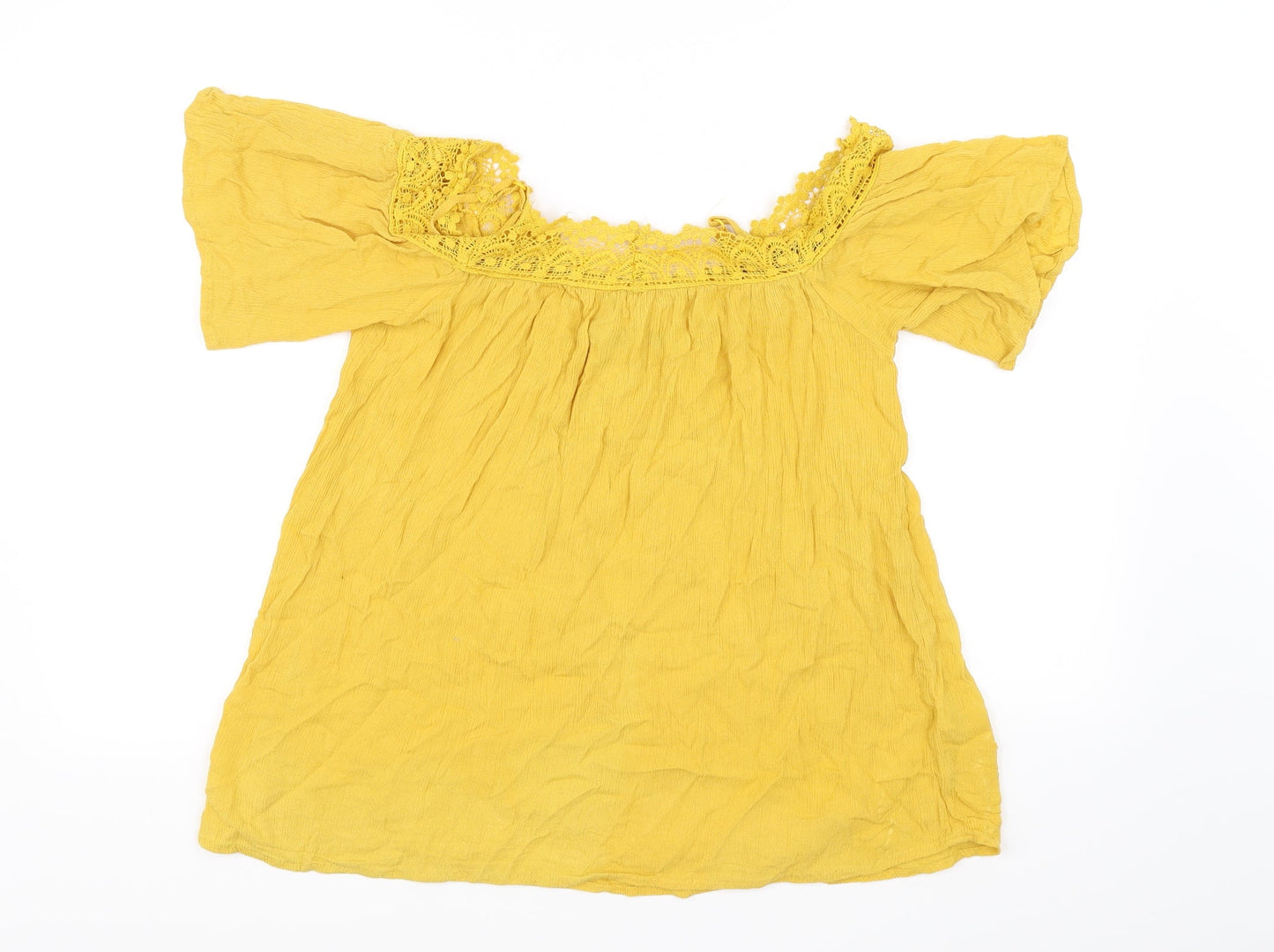Pep&co Womens Yellow   Basic Blouse Size 8