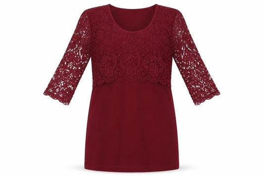 Front view of Great Plains women’s red a-line, size L