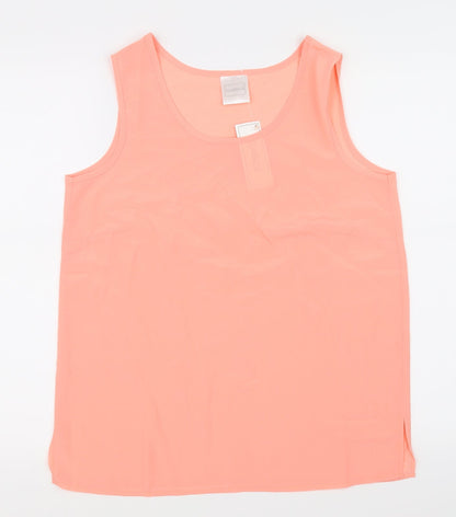 Additional front view of Classics women’s pink basic blouse, size UK 12