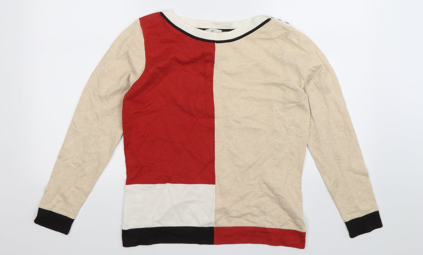 CC Womens Multicoloured  Knit Pullover Jumper Size S