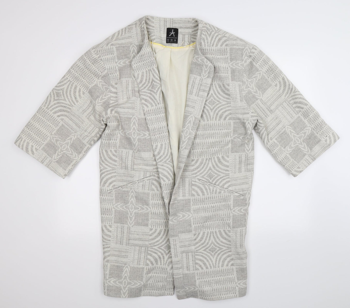 Atmosphere Womens Multicoloured Geometric  Jacket Coat Size 12