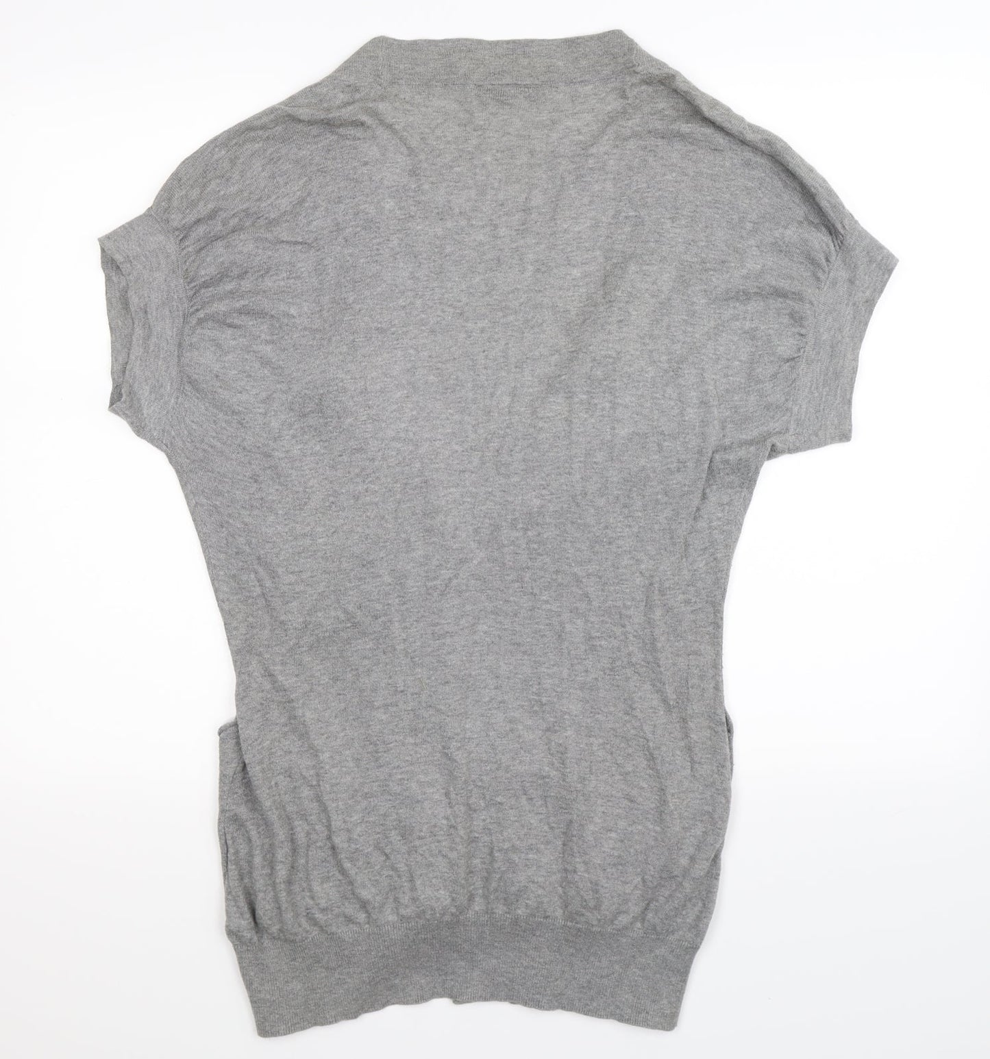 Warehouse Womens Grey  Knit Cardigan Jumper Size 10