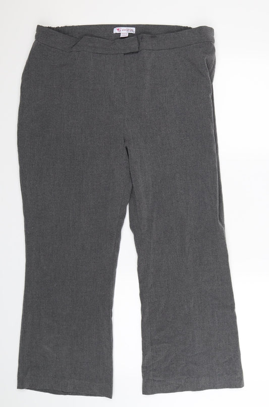 Glamorous Womens Grey   Trousers  Size 18 L27 in