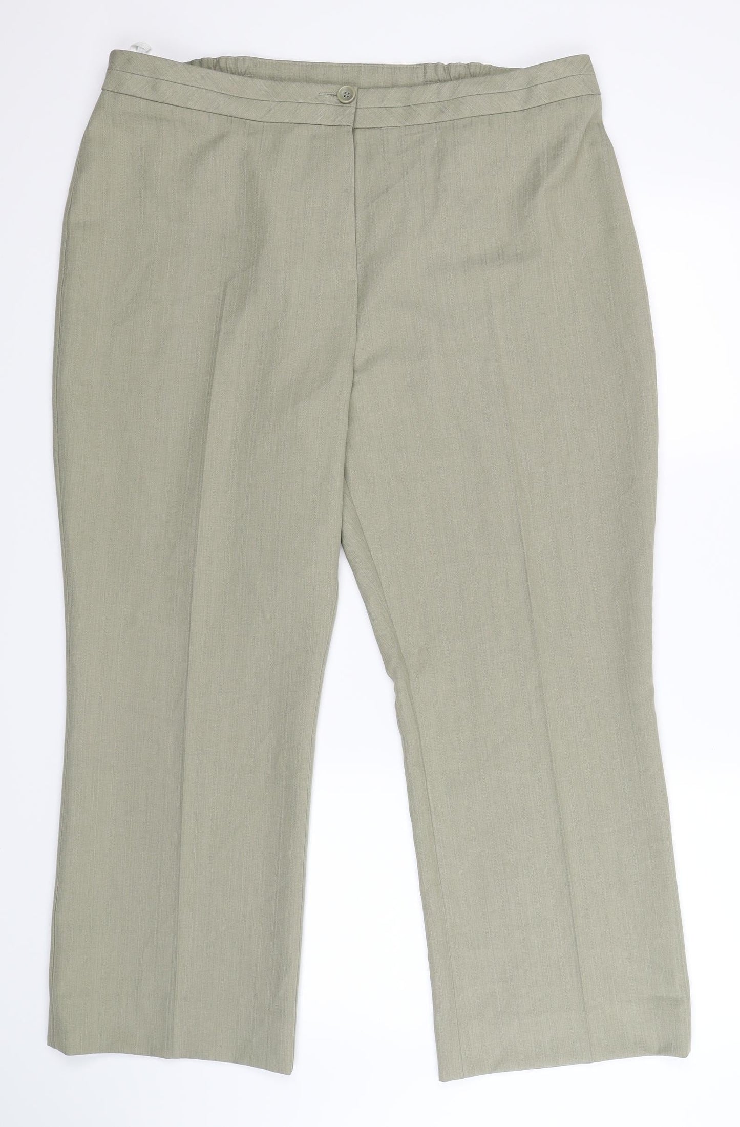Marks and Spencer Womens Green   Trousers  Size 18 L28 in