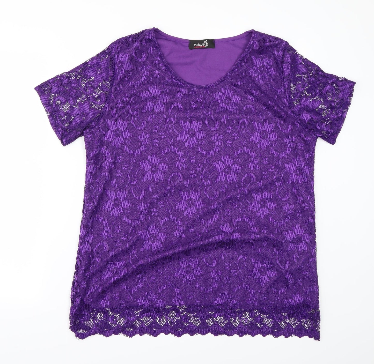 Nouvelle Womens Purple   Basic Blouse Size 16