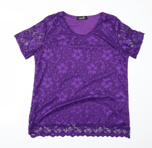 Nouvelle Womens Purple   Basic Blouse Size 16