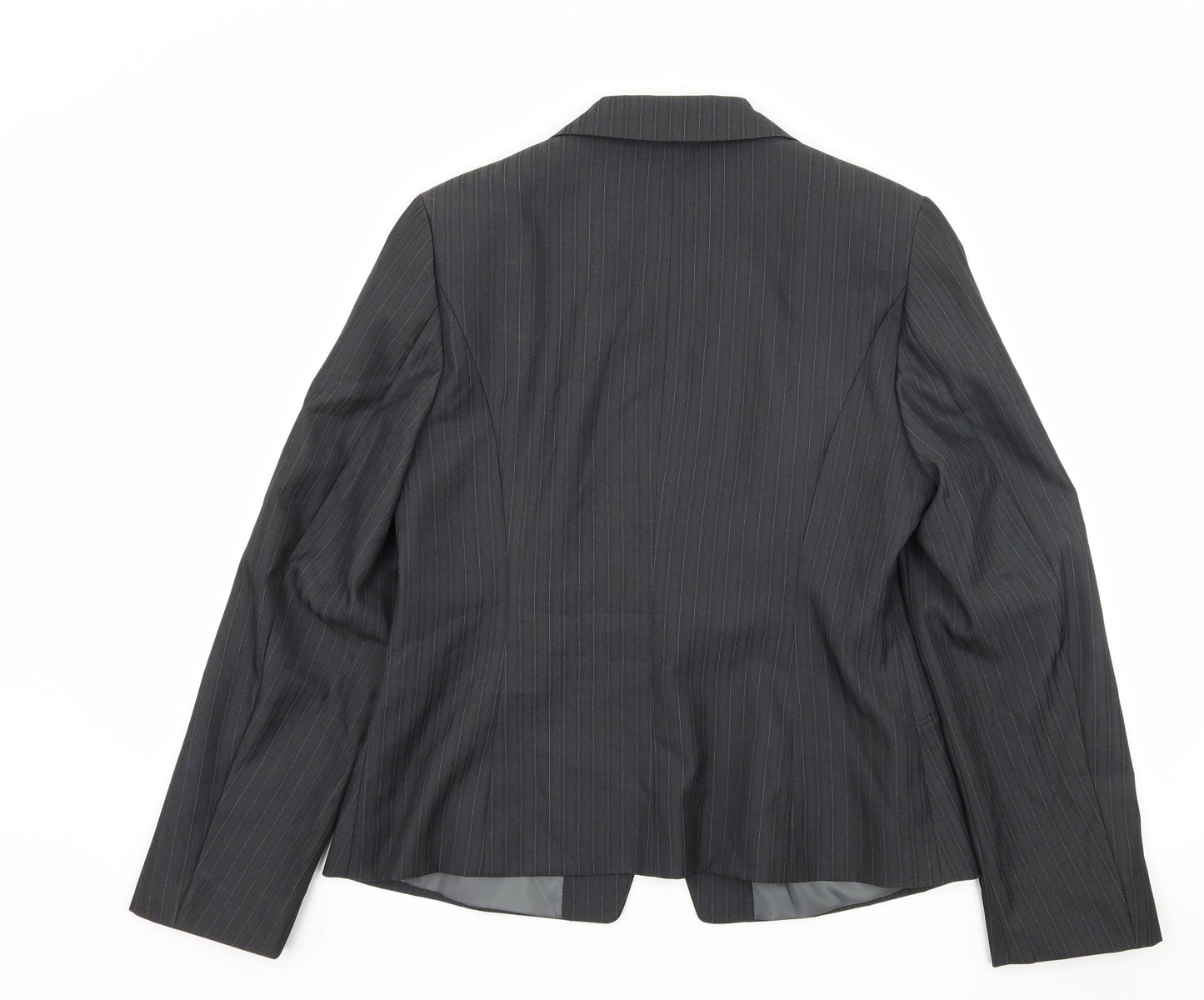 George Womens Grey Striped  Jacket Suit Jacket Size 14