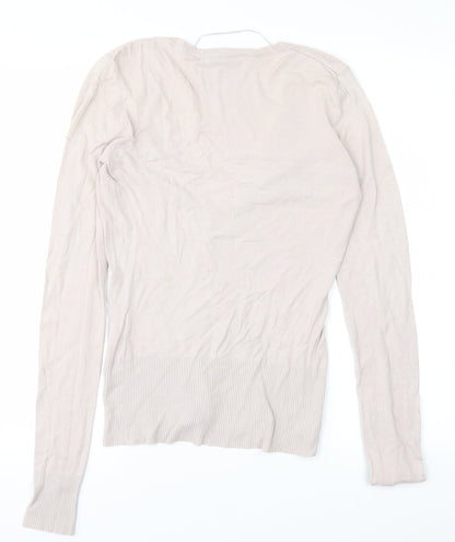 Back view of H&M women’s grey basic blouse, size UK 6