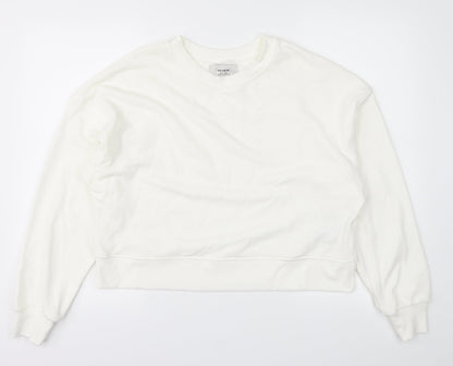 Additional front view of Pull&Bear women’s white jumper, size M