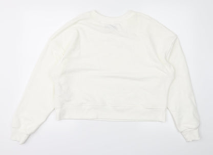 Back view of Pull&Bear women’s white jumper, size M