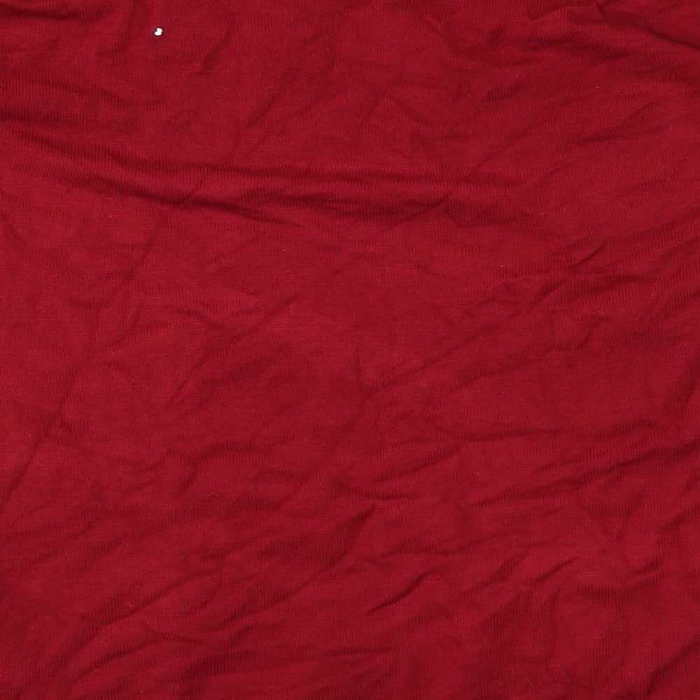 BM Womens Red  Knit Pullover Jumper Size XL