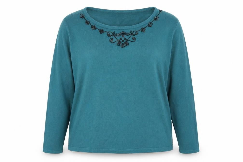 Bonmarché Womens Blue Knit Pullover Jumper Size XL