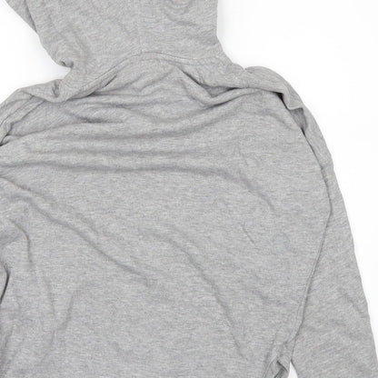 Brand and care label for Urban Classics women’s grey pullover hoodie, size S