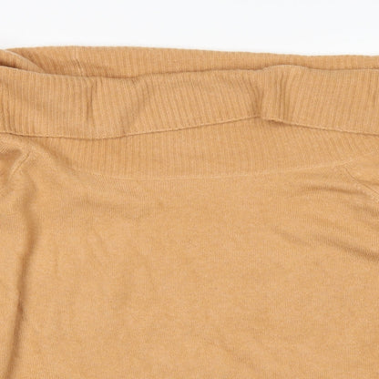 Close-up detail of River Island women’s orange jumper, size L