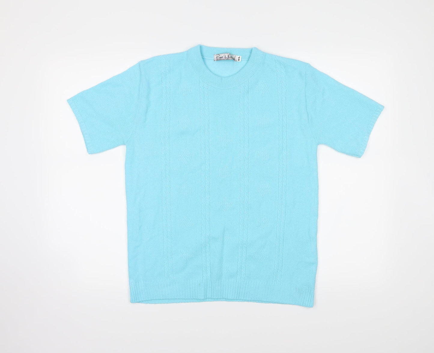 Pure & Natural Womens Blue   Basic T-Shirt Size M