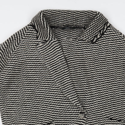 Close-up detail of George women’s black cardigan jumper, size UK 8