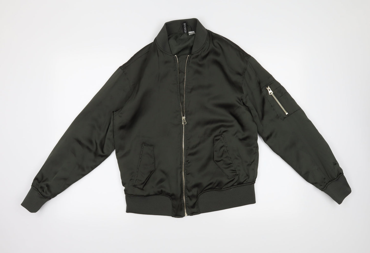 H&M Womens Green   Bomber Jacket Coat Size 6