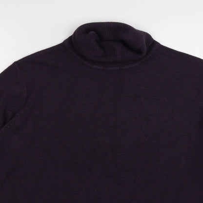 Close-up detail of D-PROJECT women’s purple knit jumper, size M