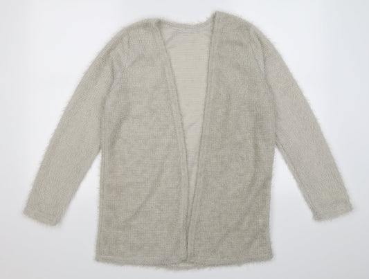 Preworn Girls Grey  Knit Cape Jumper Size 2XL